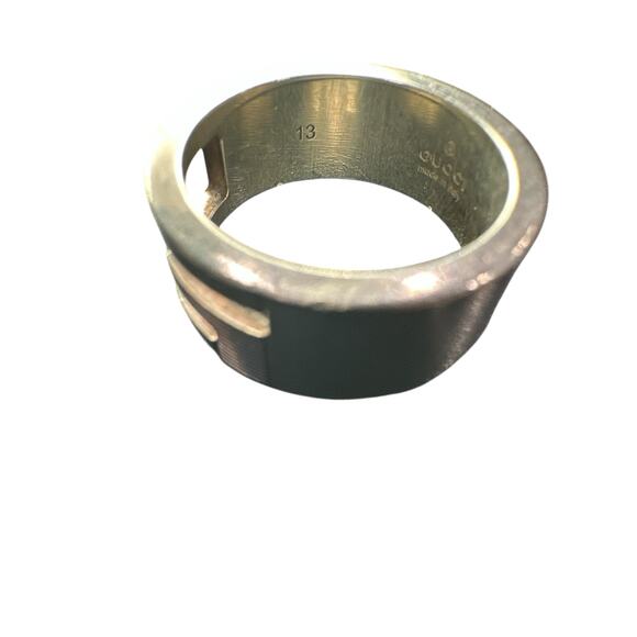Gucci Wide G Cutout Band Ring Sterling Silver - Picture 4 of 7